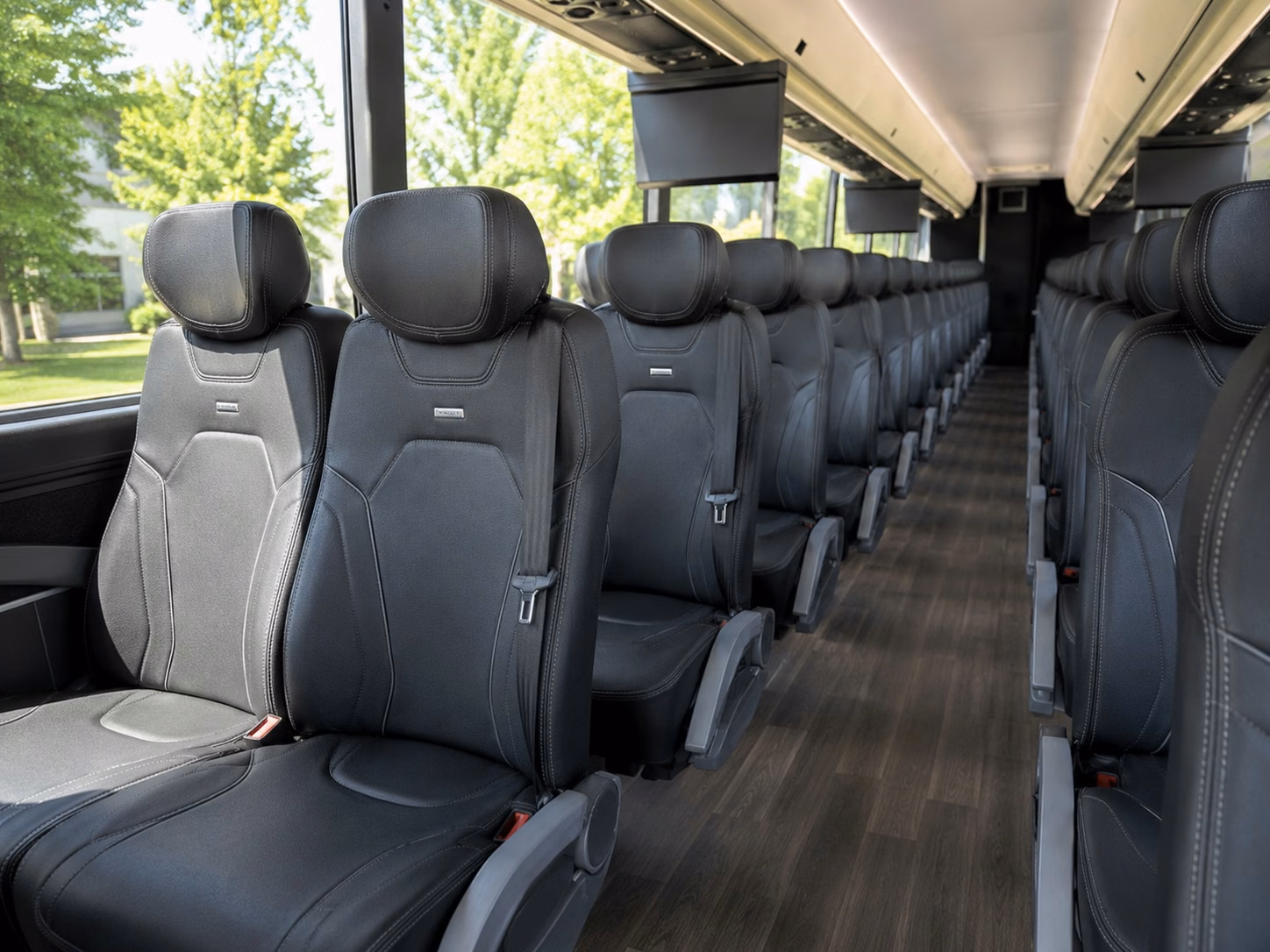 56 passenger charter bus interior