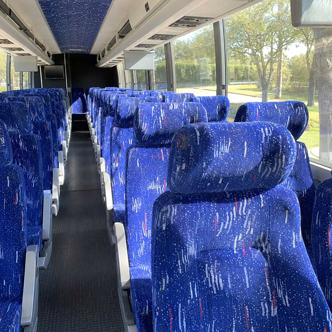 union city charter bus rental interior
